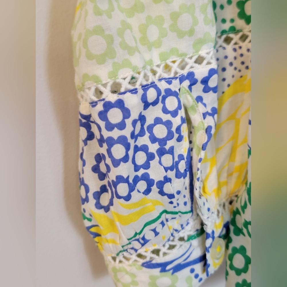 Boho Talbots Multicolor Patterned Blouse - image 3